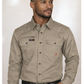 FORGE FR MEN'S KHAKI RIPSTOP VENT BUTTON SHIRT