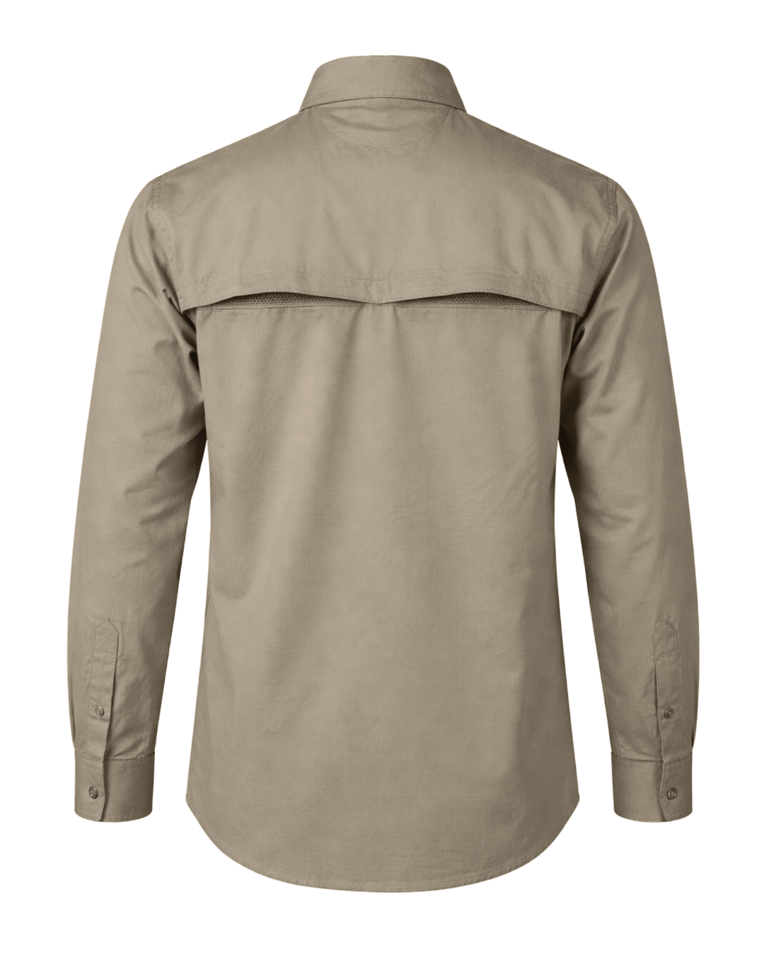 FORGE FR MEN'S KHAKI RIPSTOP VENT BUTTON SHIRT