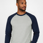 Forge Fr Men's Grey & Navy Baseball Long Sleeve T-shirt