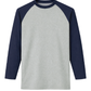 Forge Fr Men's Grey & Navy Baseball Long Sleeve T-shirt