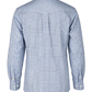 FORGE FR MEN'S Light Blue Double Pocket PLAID LONG SLEEVE SNAPS SHIRT