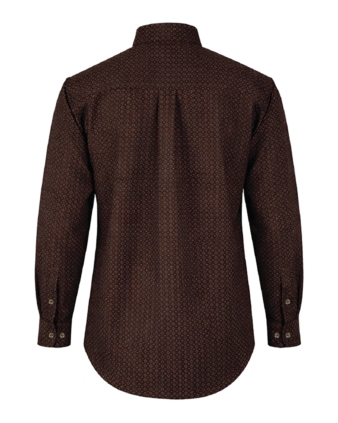 Forge Fr Men's Brown Printed Long Sleeve Shirt