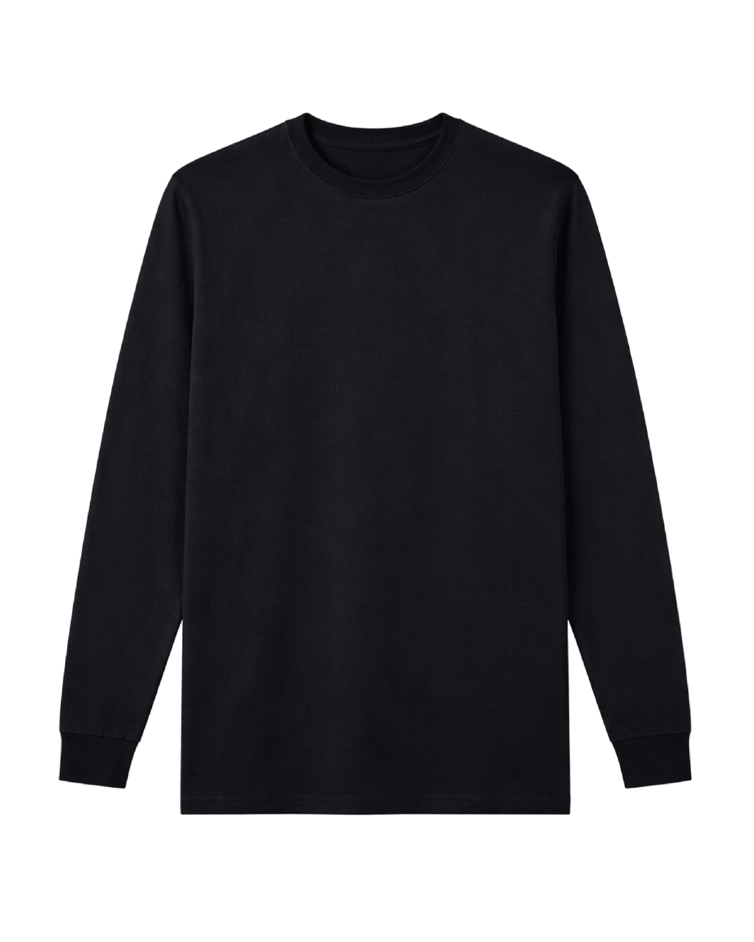 Forge Fr Men's Black Crew Neck Long Sleeve T-shirt