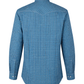 FORGE FR MEN'S Blue Double Pockets PLAID LONG SLEEVE SNAPS SHIRT