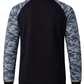 Forge Fr Men's Navy Camo Crew Neck Long Sleeve T-shirt