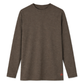 Forge Fr Men's Heather Brown Crew Neck Light Weight Long Sleeve T-shirt