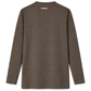 Forge Fr Men's Heather Brown Crew Neck Light Weight Long Sleeve T-shirt