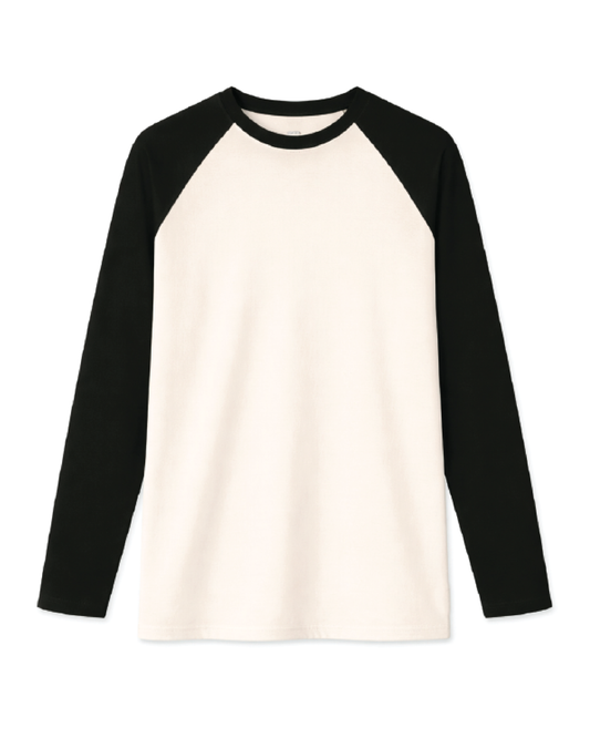 Forge Fr Men's Sand & Black Baseball Long Sleeve T-shirt