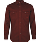 Forge Fr Men's Burgundy Printed Long Sleeve Shirt