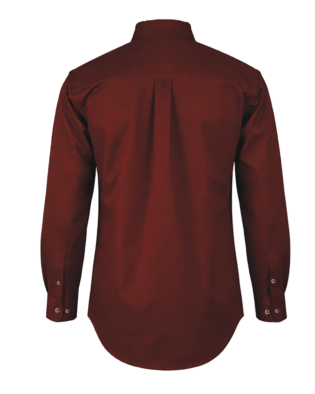 Forge Fr Men's Burgundy Printed Long Sleeve Shirt