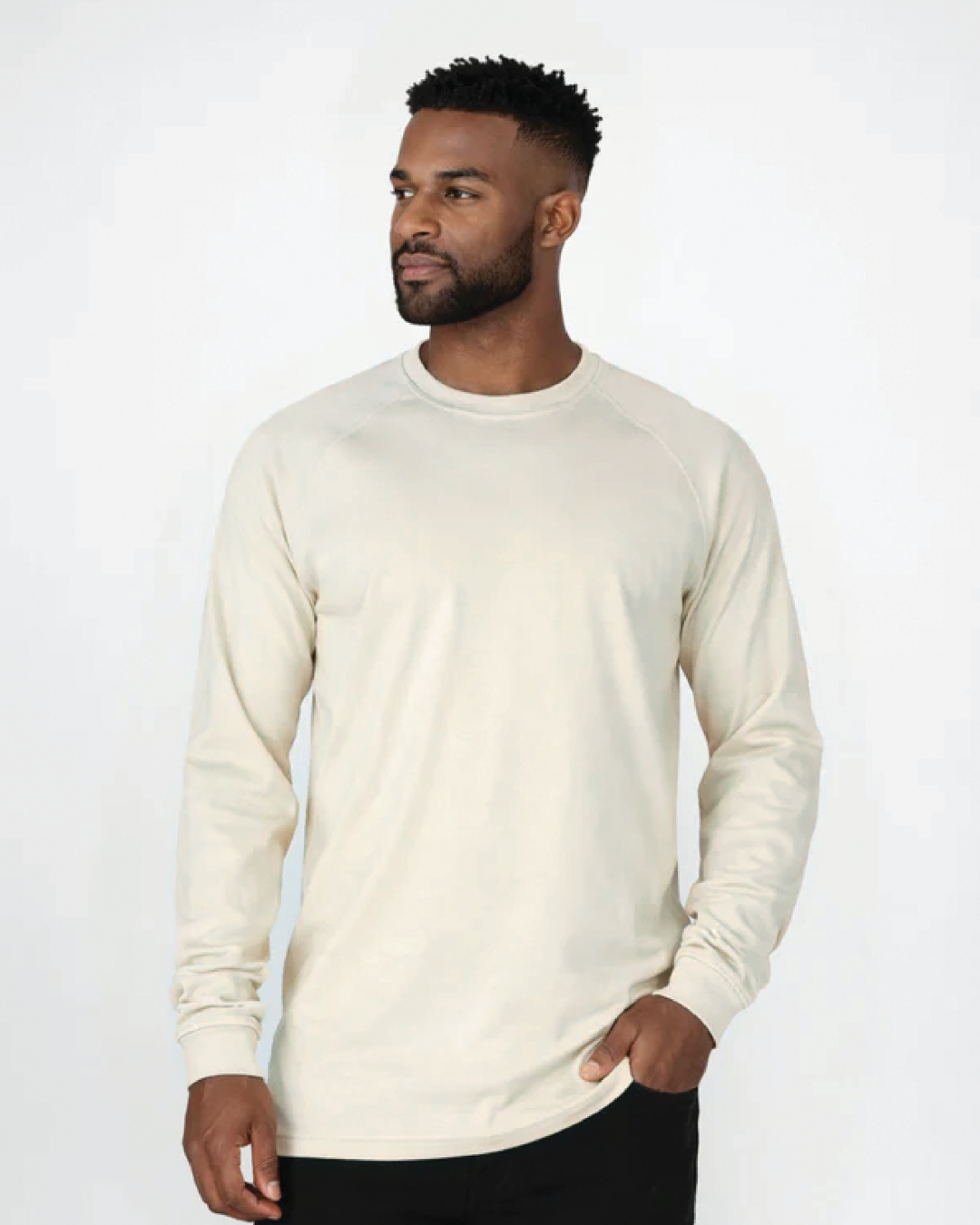 Forge Fr Men's Sand Crew Neck Long Sleeve T-shirt