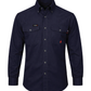 MEN'S FR Navy BUTTON RIPSTOP SHIRT