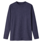 Forge Fr Men's Graphic Printed Navy Long Sleeve Crew Neck T-shirt