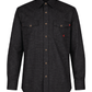 FORGE FR MEN'S PLAID Jet Black LONG SLEEVE BUTTON SHIRT