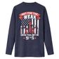 Forge Fr Men's Graphic Printed Navy Long Sleeve Crew Neck T-shirt