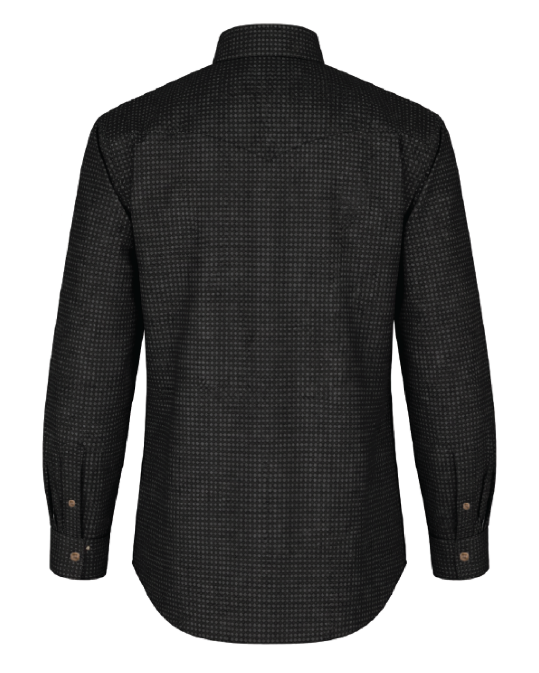 FORGE FR MEN'S PLAID Jet Black LONG SLEEVE BUTTON SHIRT