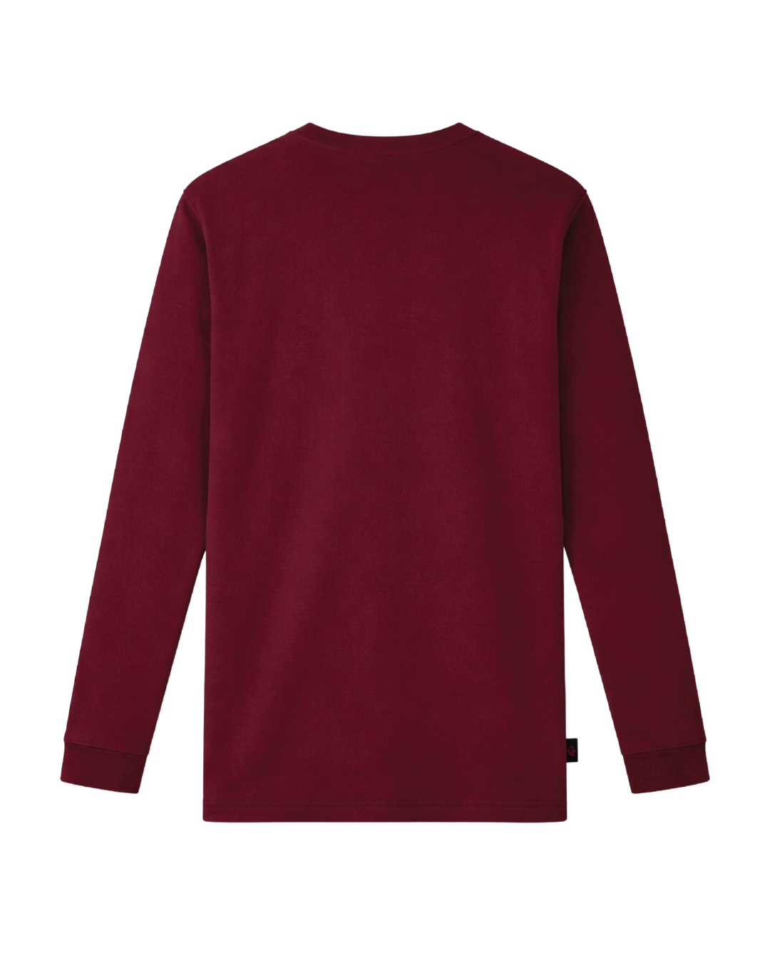 Forge Fr Men's Burgundy Long Sleeve Crew Neck T-shirt