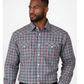 FORGE FR MEN'S Red Double Pocket PLAID LONG SLEEVE SNAPS SHIRT