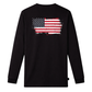 Forge Fr Men's Flag Print Black Long Sleeve T-shirt