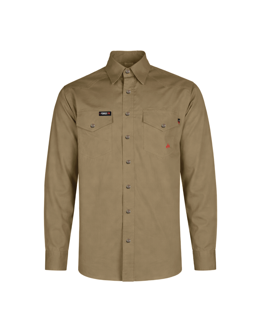 MEN'S FR Khaki BUTTON RIPSTOP SHIRT