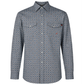 Forge Fr Men's Grey Plaid Printed Long Sleeve Shirt
