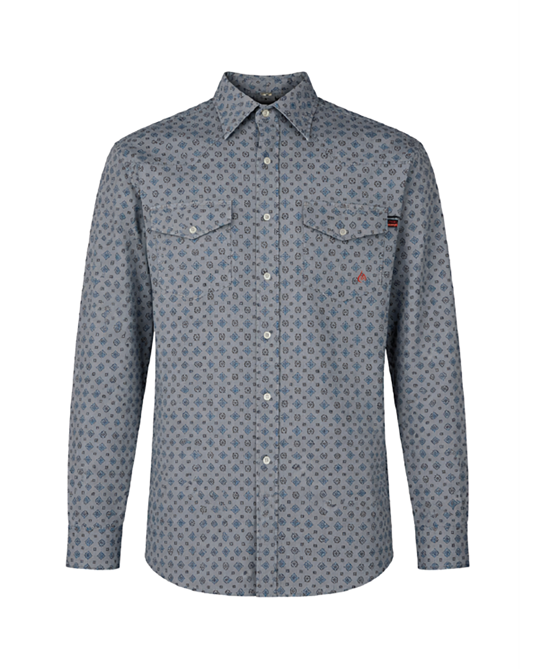 Forge Fr Men's Grey Plaid Printed Long Sleeve Shirt Snap / 5XL / Grey Forge Fr Men's Grey Plaid Printed Long Sleeve Shirt Snap / 5XL / Grey