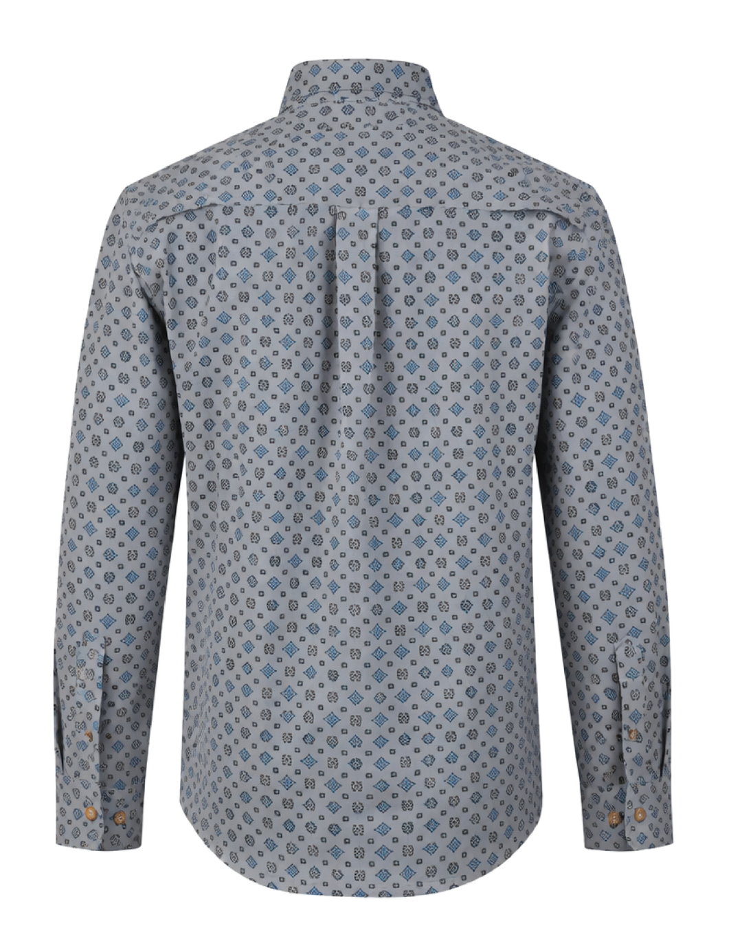 Forge Fr Men's Grey Printed Long Sleeve Shirt