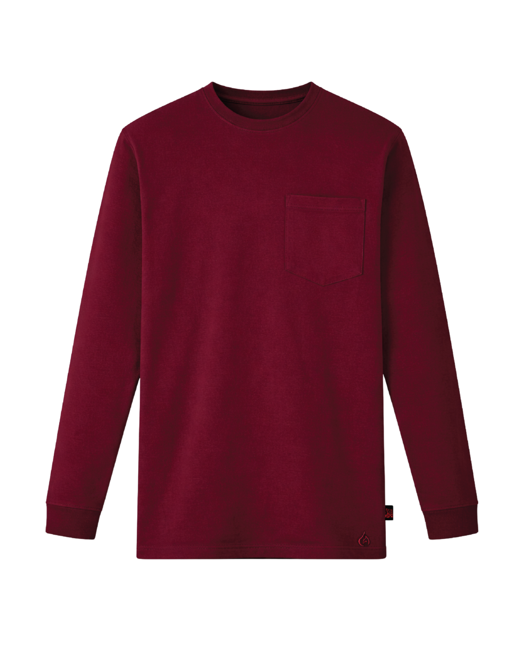 Forge Fr Men's Burgundy Light Weight Long Sleeve T-shirt