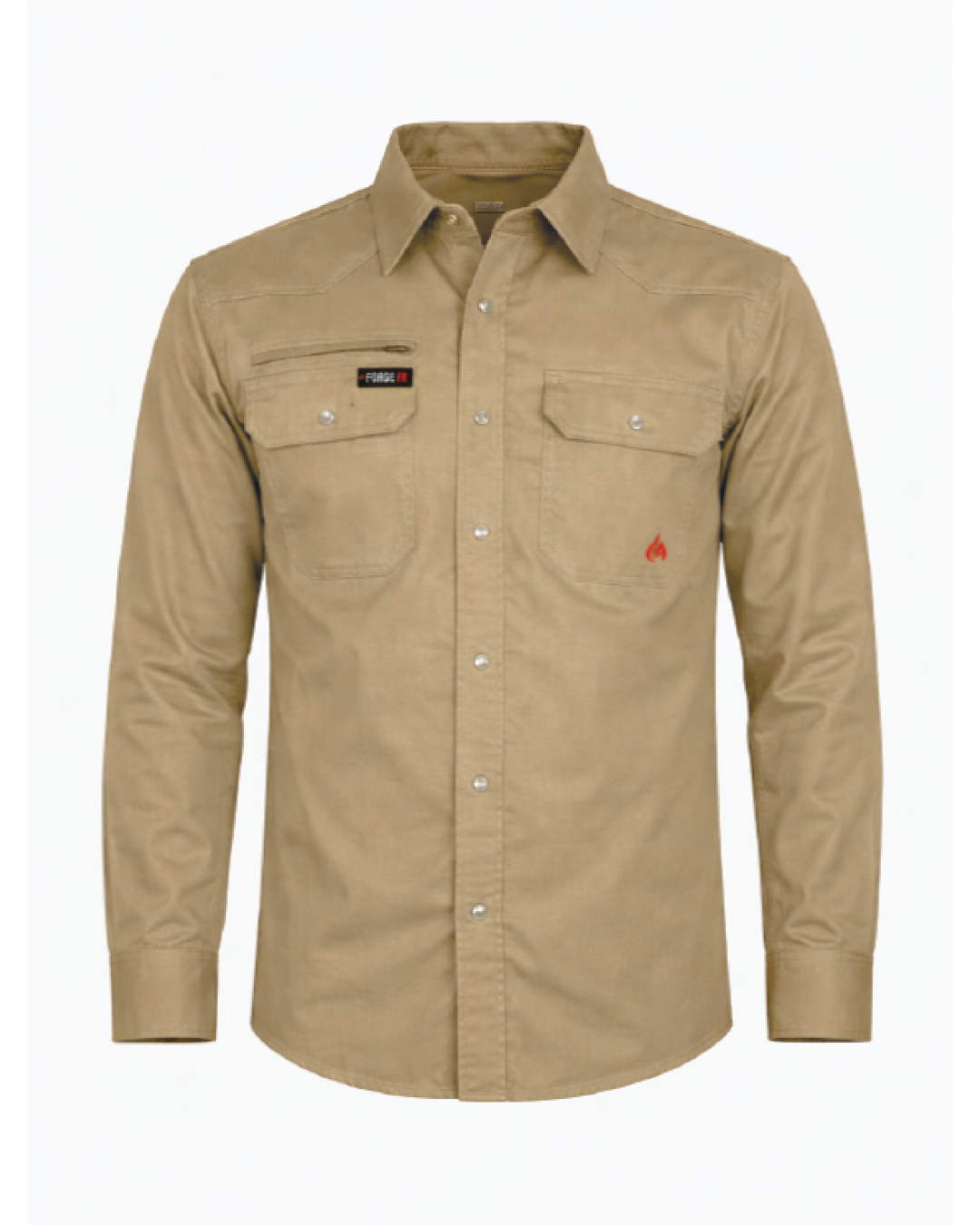 FORGE FR MEN'S  LIGHT WEIGHT RIPSTOP  VENT SNAP SHIRT