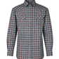FORGE FR MEN'S Maroon PLAID LONG SLEEVE BUTTON SHIRT