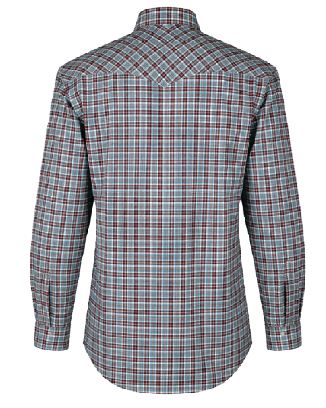 FORGE FR MEN'S Maroon PLAID LONG SLEEVE BUTTON SHIRT