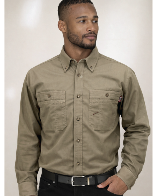 FORGE FR MEN'S 5.4 OZ STELLAR WEAVE BUTTON SHIRT