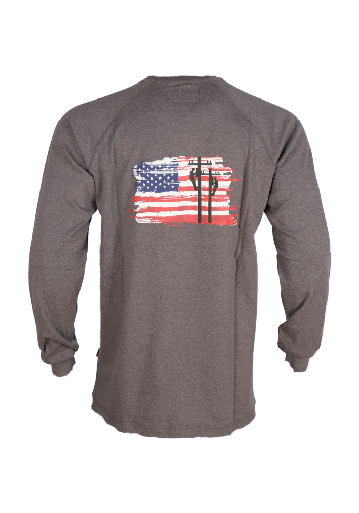 Forge Fr Men's Graphic Printed  Charcoal Grey Long Sleeve T-shirt