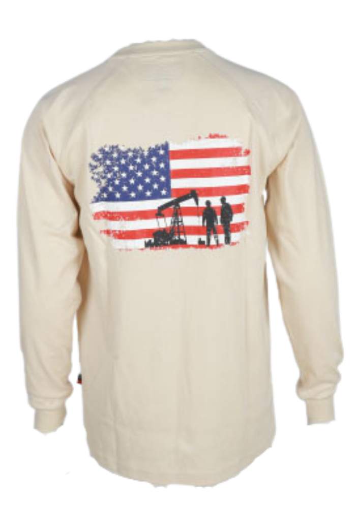 Forge Fr Men's Graphic Printed Ink Sand Long Sleeve T-shirt
