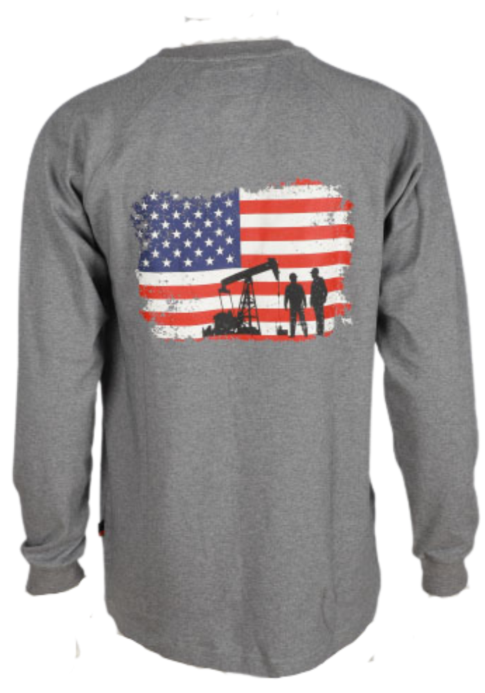 Forge Fr Men's Graphic Printed Ink Charcoal Grey Long Sleeve T-shirt