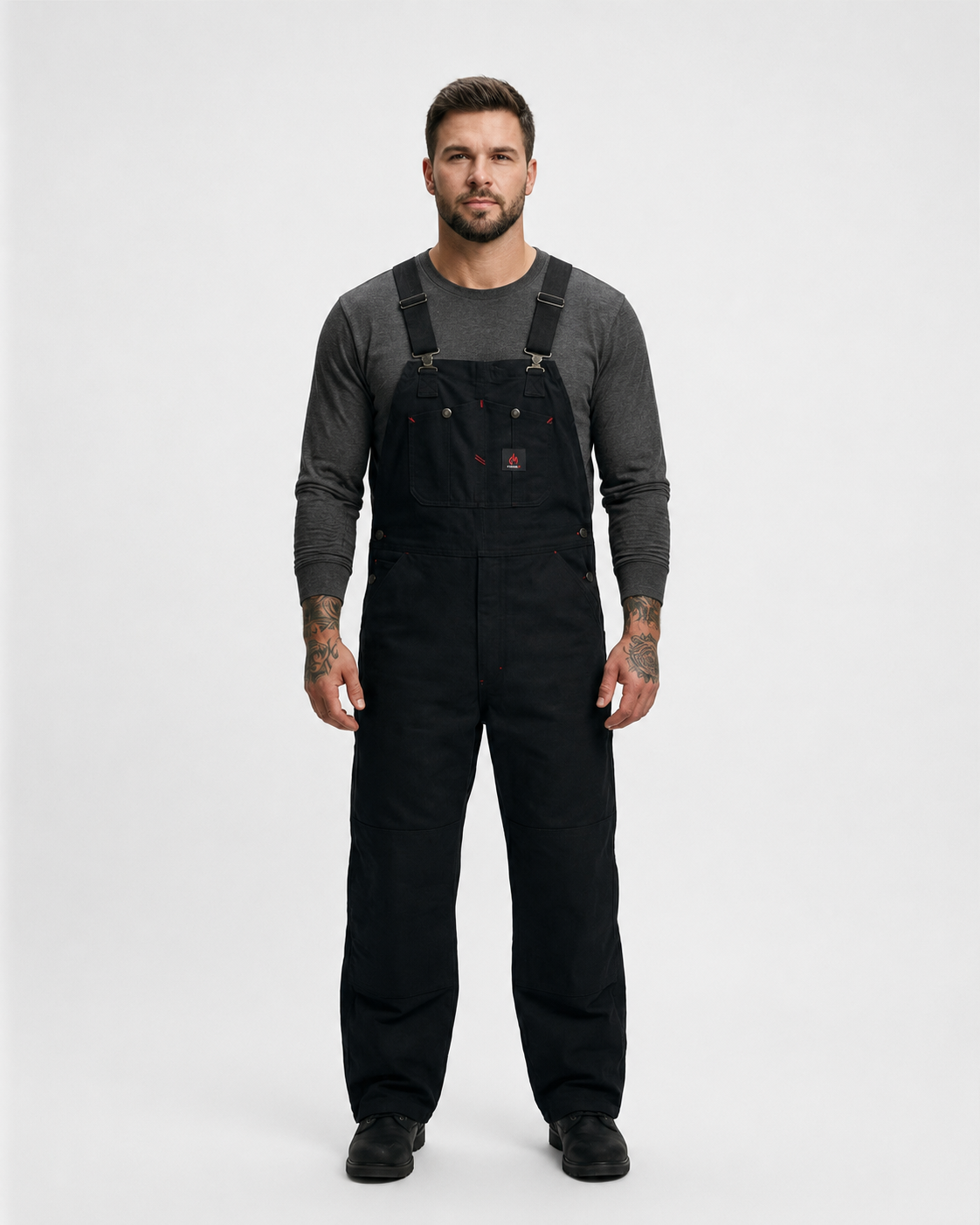 Forge Fr Men's Jet Black Insulated Bib Overall – FORGE FR