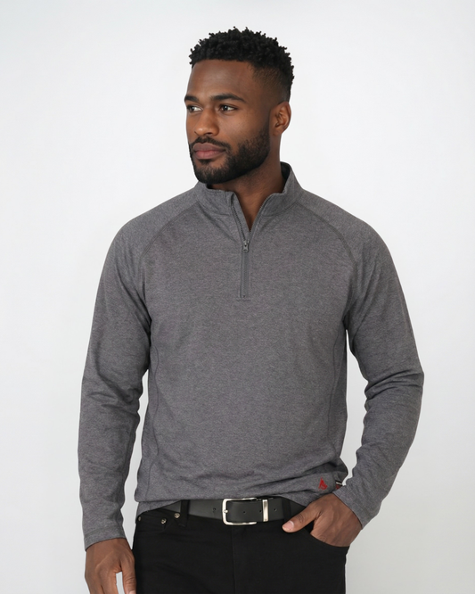 FORGE FR  MEN'S CHARCOAL GREY 1/4 ZIP TEE