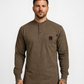 Forge Fr Men's Heather Brown  Light Weight Henley Tee