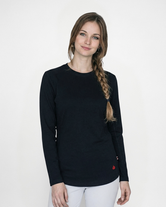 Forge Fr Women's Black Crew Neck T-shirt