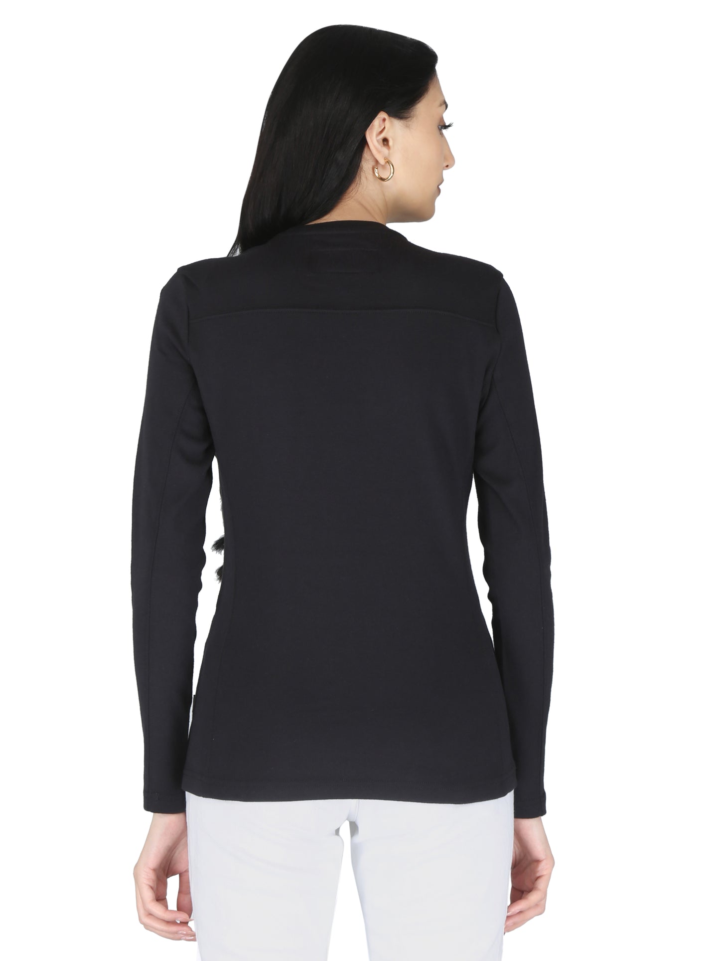 Forge Fr Women's Black Crew Neck T-shirt