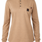 Forge Fr Ladies Khaki  Light Weight Henley Tee