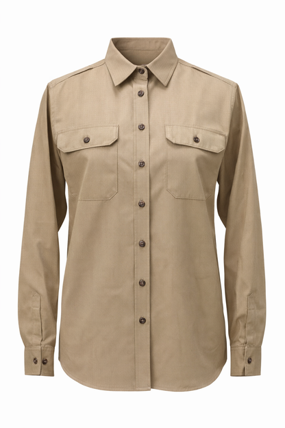 LADIES FR RIPSTOP BUTTON SHIRT