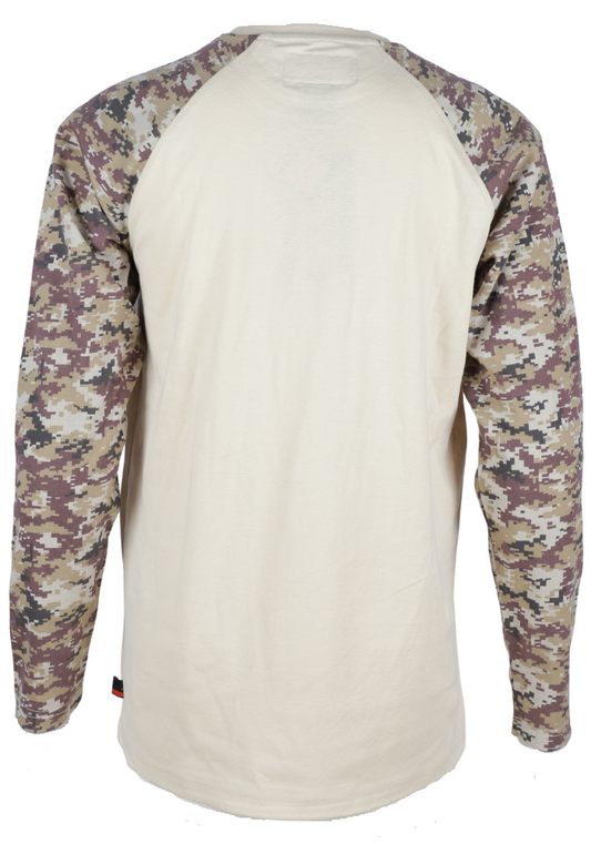 Forge Fr Men's Sand Camo Crew Neck Long Sleeve T-shirt