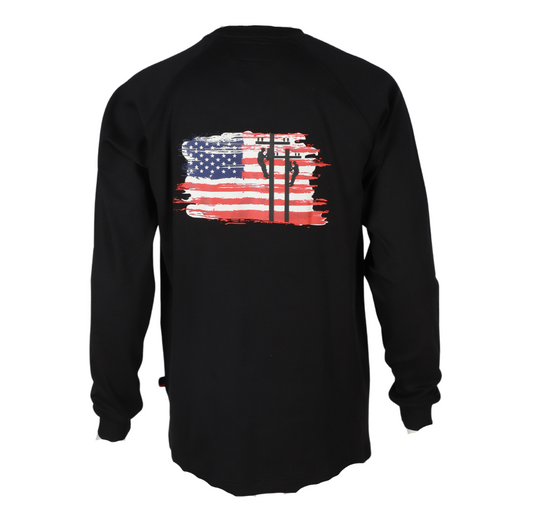 Forge Fr Men's Graphic Printed Black Long Sleeve T-shirt