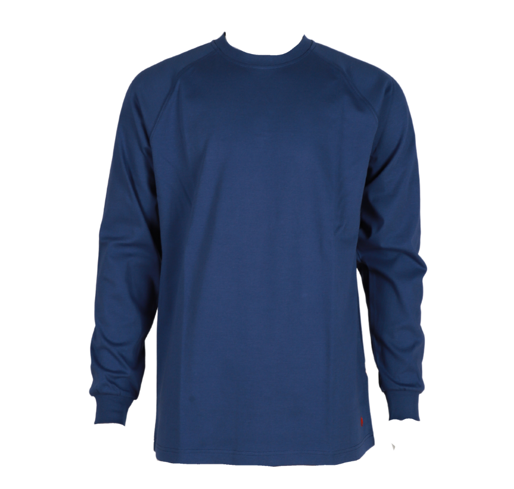 Forge Fr Men's Graphic Printed Indigo Long Sleeve T-shirt