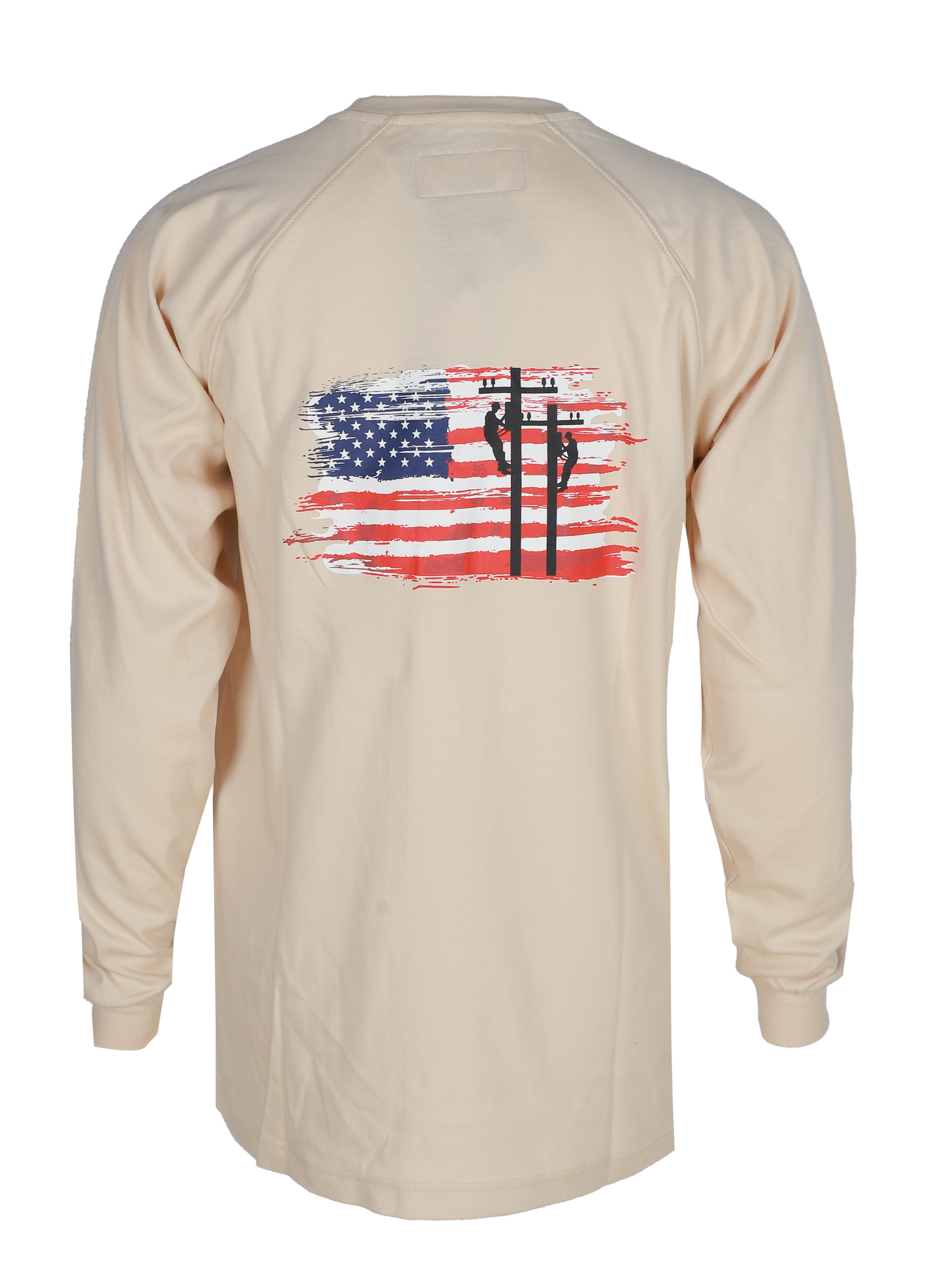 Forge Fr Men's Beige Graphic Printed  Long Sleeve T-shirt
