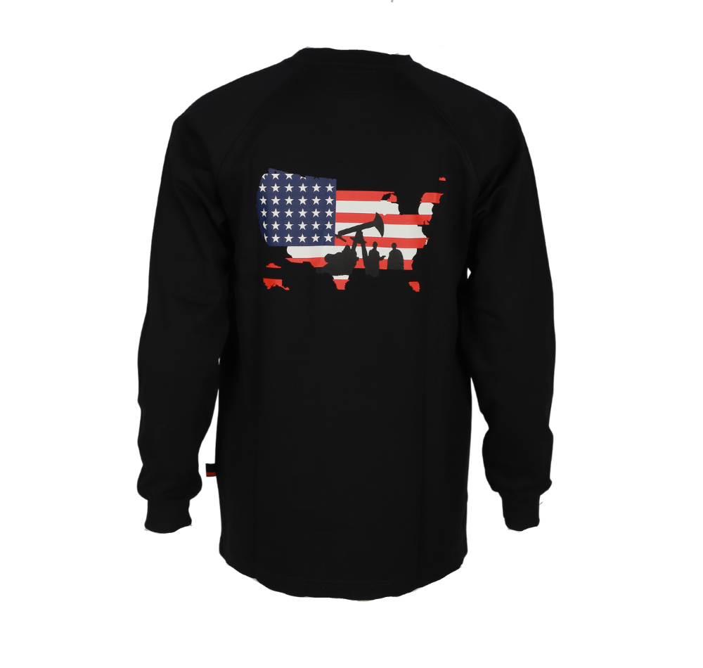 Forge Fr Men's Graphic Printed Black Long Sleeve T-shirt