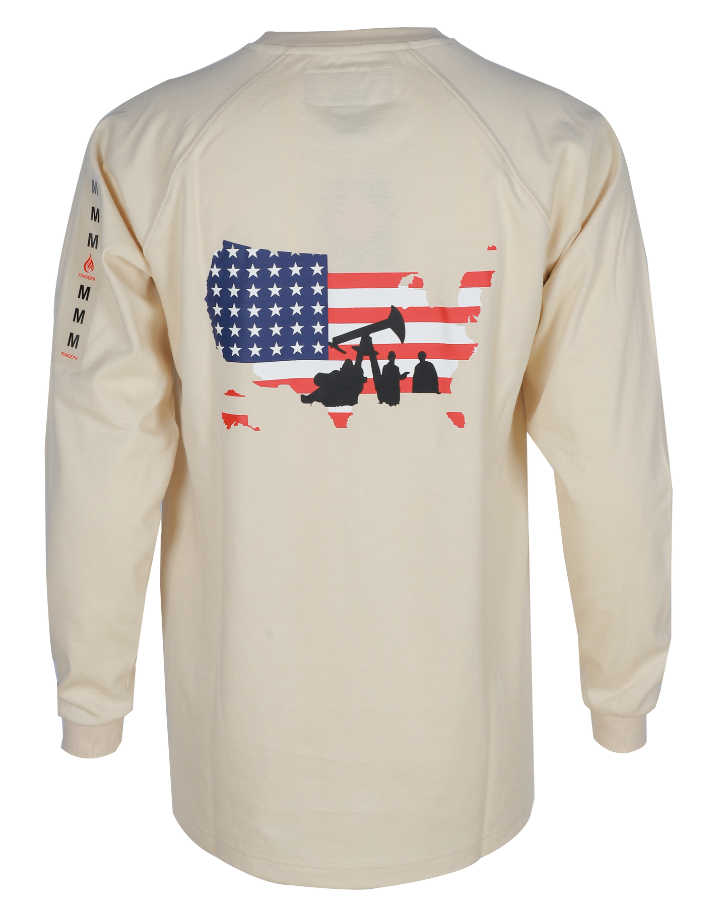 Forge Fr Men's Graphic Printed Sand Long Sleeve T-shirt