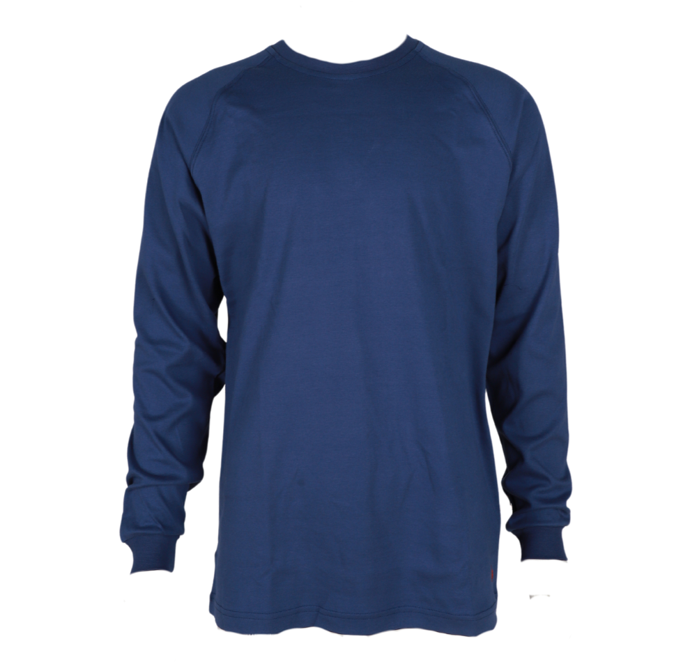 Forge Fr Men's Graphic Printed Indigo Long Sleeve T-shirt