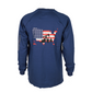 Forge Fr Men's Graphic Printed Ink Blue Long Sleeve T-shirt